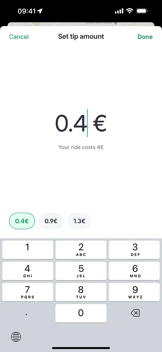 Bolt Clone — Add a tip screen