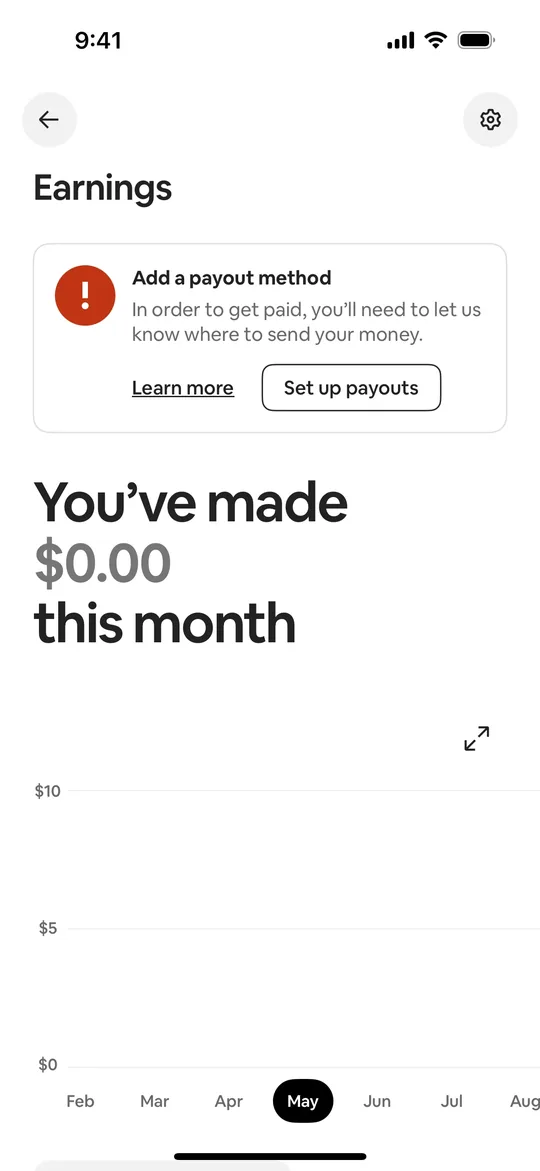 Careem Clone — Monthly earnings screen