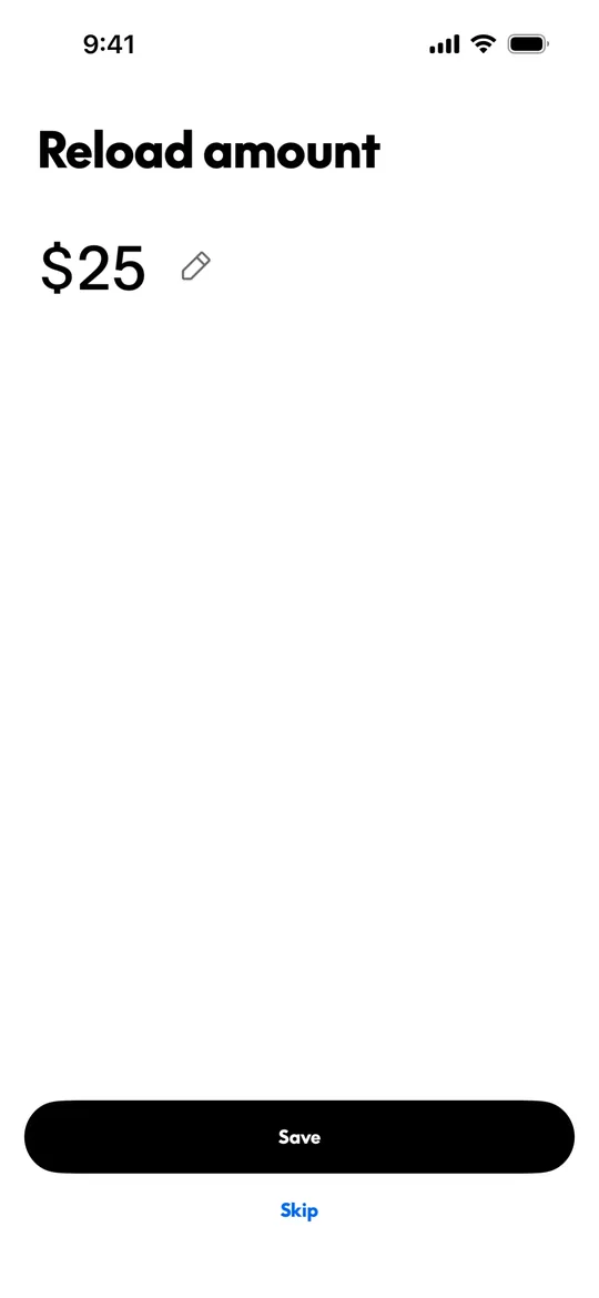 Fintech app — Enter amount