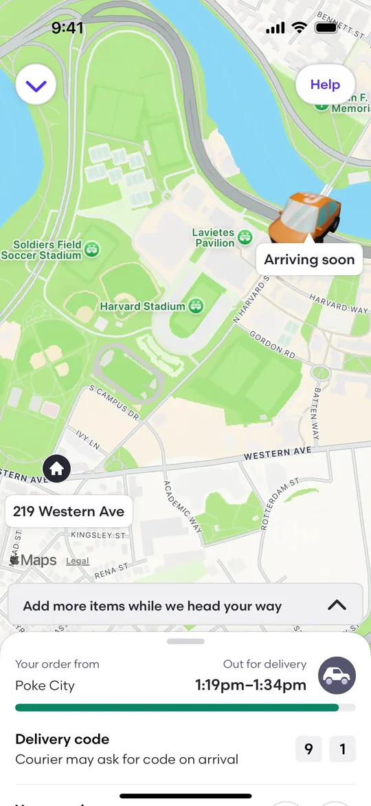 Foodpanda Clone — Live order tracking screen