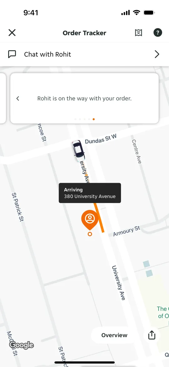 Gojek क्लोन — राइडर को ट्रैक करें स्क्रीन