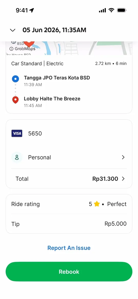 Pathao Clone — Trip summary screen