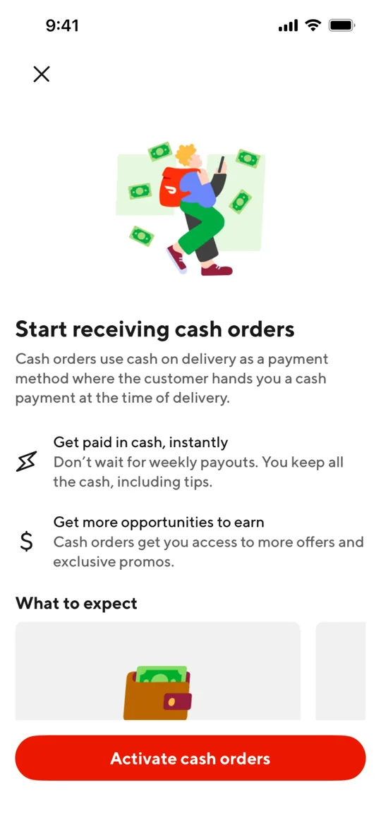 Pathao Clone — Cash orders screen