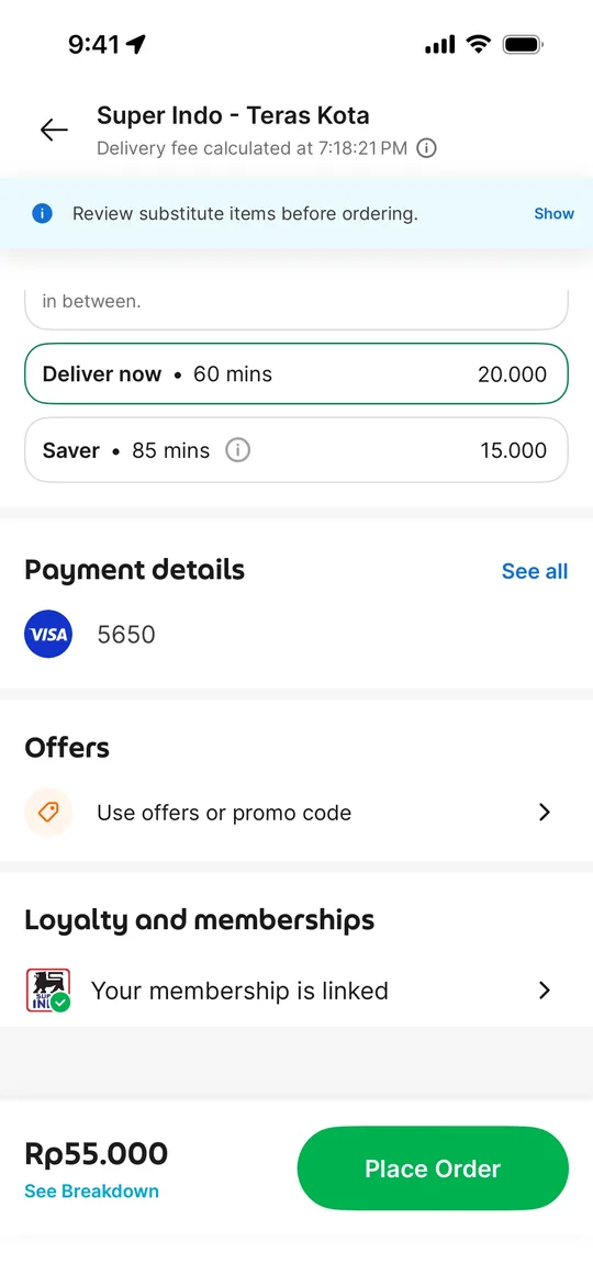 Swiggy Clone — Checkout screen