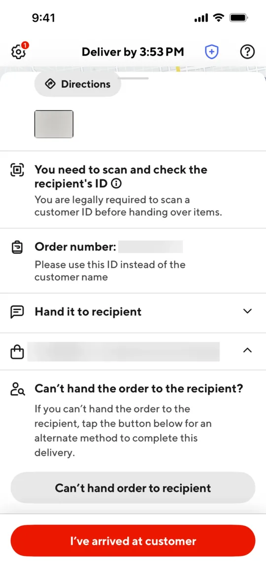 Swiggy Clone — Hand over order screen