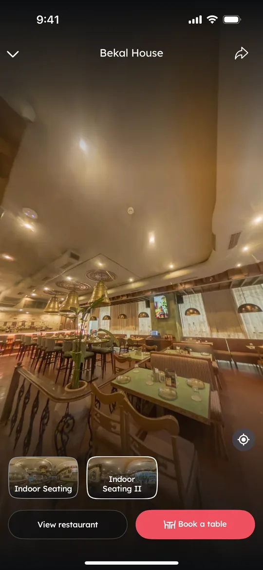 Zomato Clone — Virtual tour screen