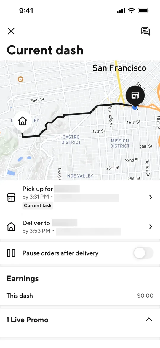Zomato Clone — Active delivery screen